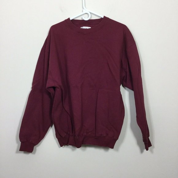 Time Out Tops - Time Out Size L Maroon Long Sleeve Sweatshirt